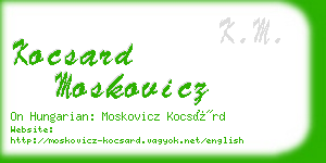 kocsard moskovicz business card